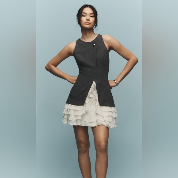 Anthropologie Dresses & Skirts - Anthropologie Sleeveless Ruffled Twofer Mini Dress Sz 12 NWT’s